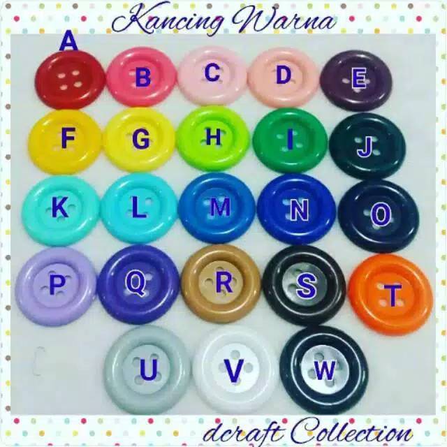 Kancing Warna 2.5cm Bijian