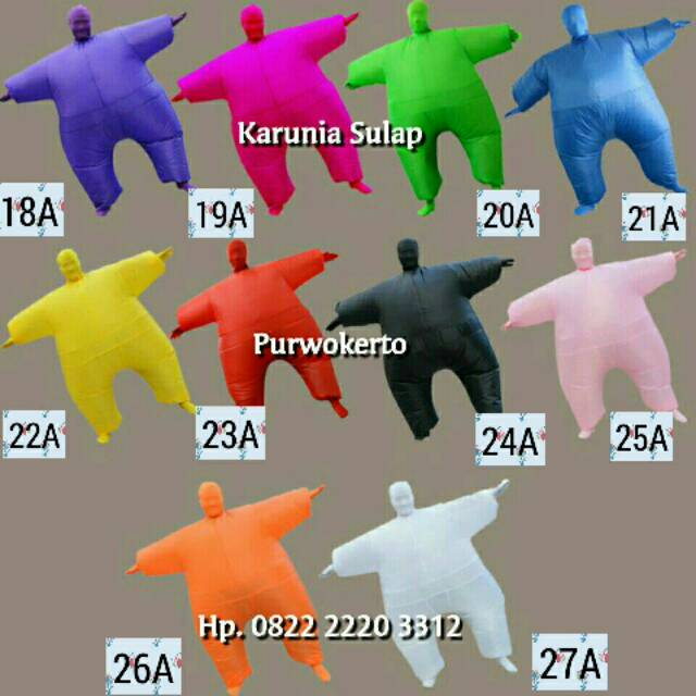 KOSTUM FULL ANEKA WARNA COSPLAY BADUT PESTA FESTIVAL CARNAVAL