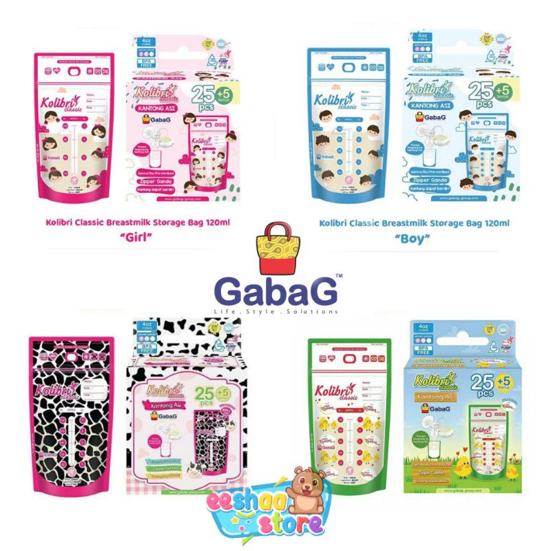 Gabag Kantong ASI SMART 100 ml Gabag New Breast Milk Storage Kantong Penyimpan ASI