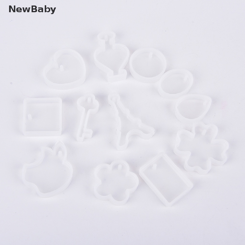 NewBaby 12Pcs/set Holes Key Waterdrop Silicon Mold Mould Resin Jewelry Making DIY Craft ID