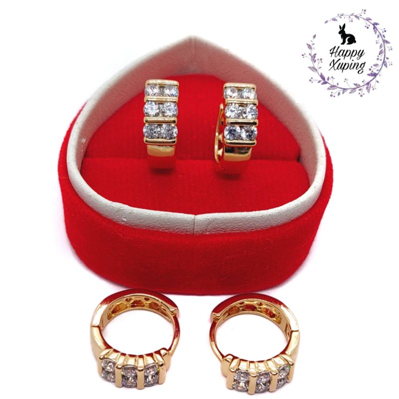 ANTING XUPING ASLI TITANIUM FASHION KOREA LAPIS-EMAS MODEL JEPIT MATA XUPING ORIGINAL