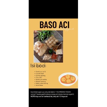 

PAKET HEMAT BOCI