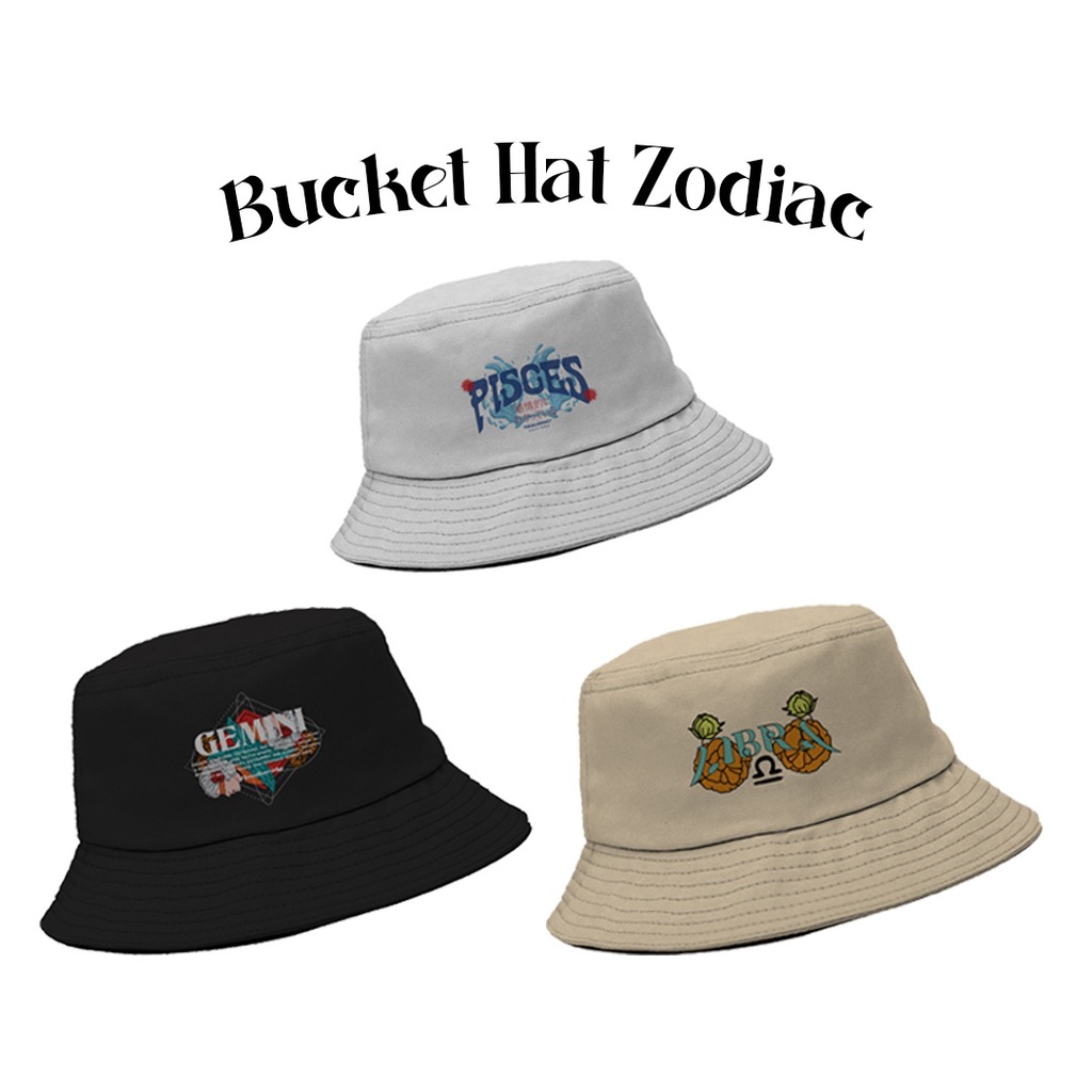 Grosir (SSC) Thesilversky Zodiac Bucket Hat Premium Termurah