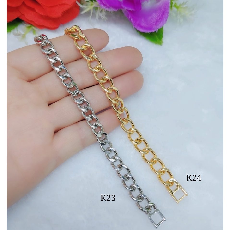 Gelang rantai polos lapis emas perhiasan xuping K23,24