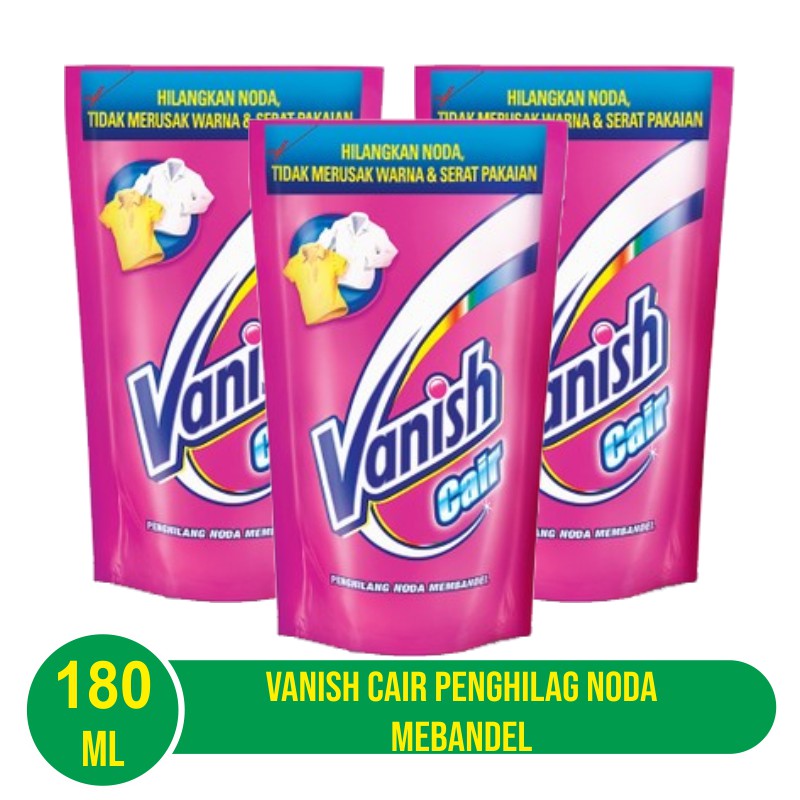 VANISH Cair Pelembut &amp; Penghilang Noda Pakian 150ml - (3pcs)