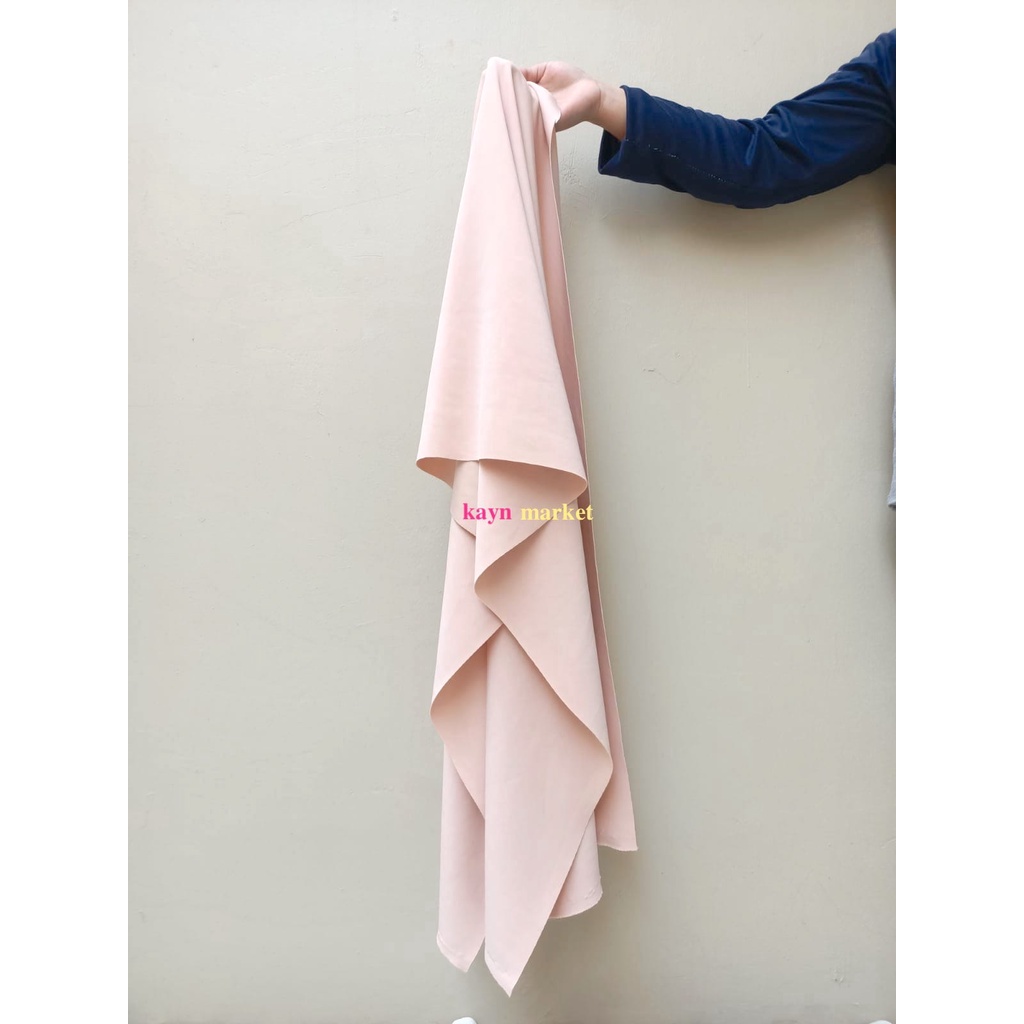 1/2 Meter Kain SCUBA Premium Polos Stretch 280 gsm Cream Krim Grade A Polos Meter Roll Grosir Ecer F