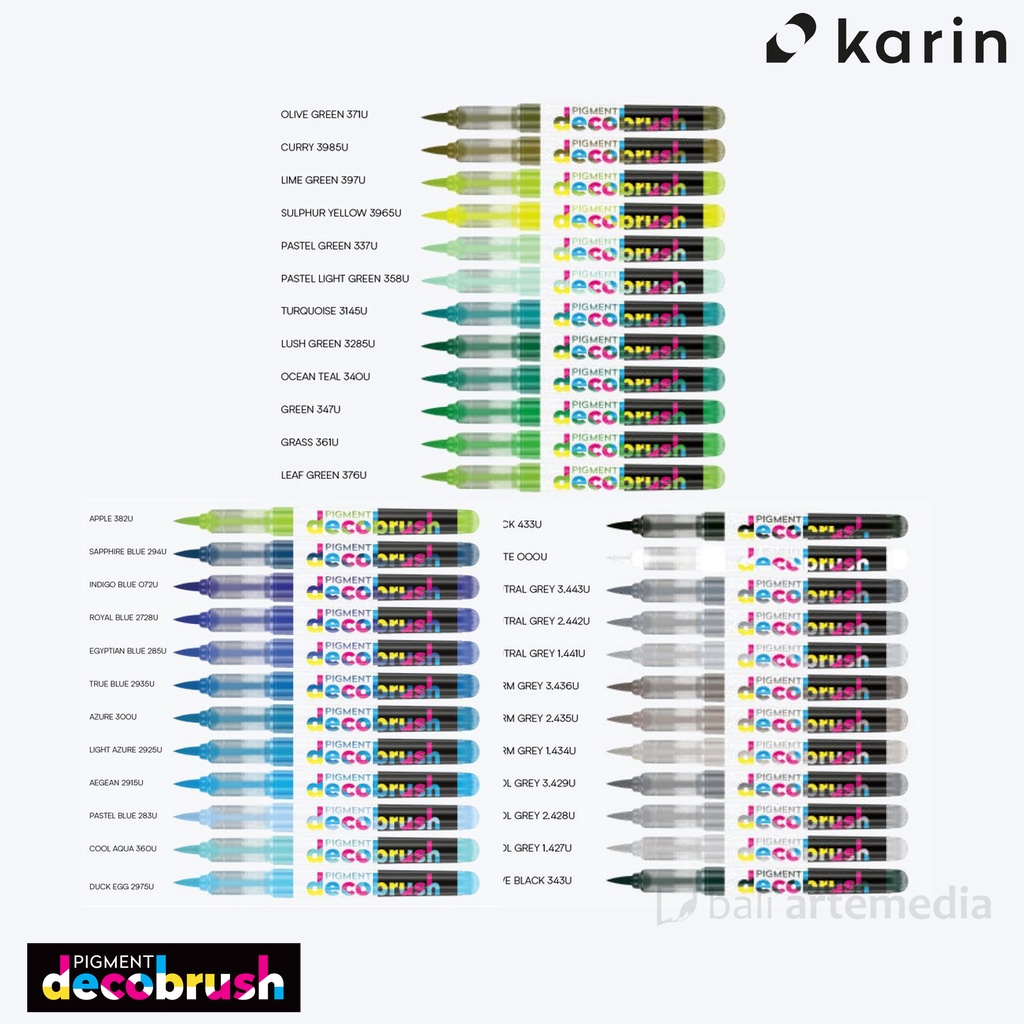 Karin PIGMENT Decobrush Colors Collection Markers part 1/2