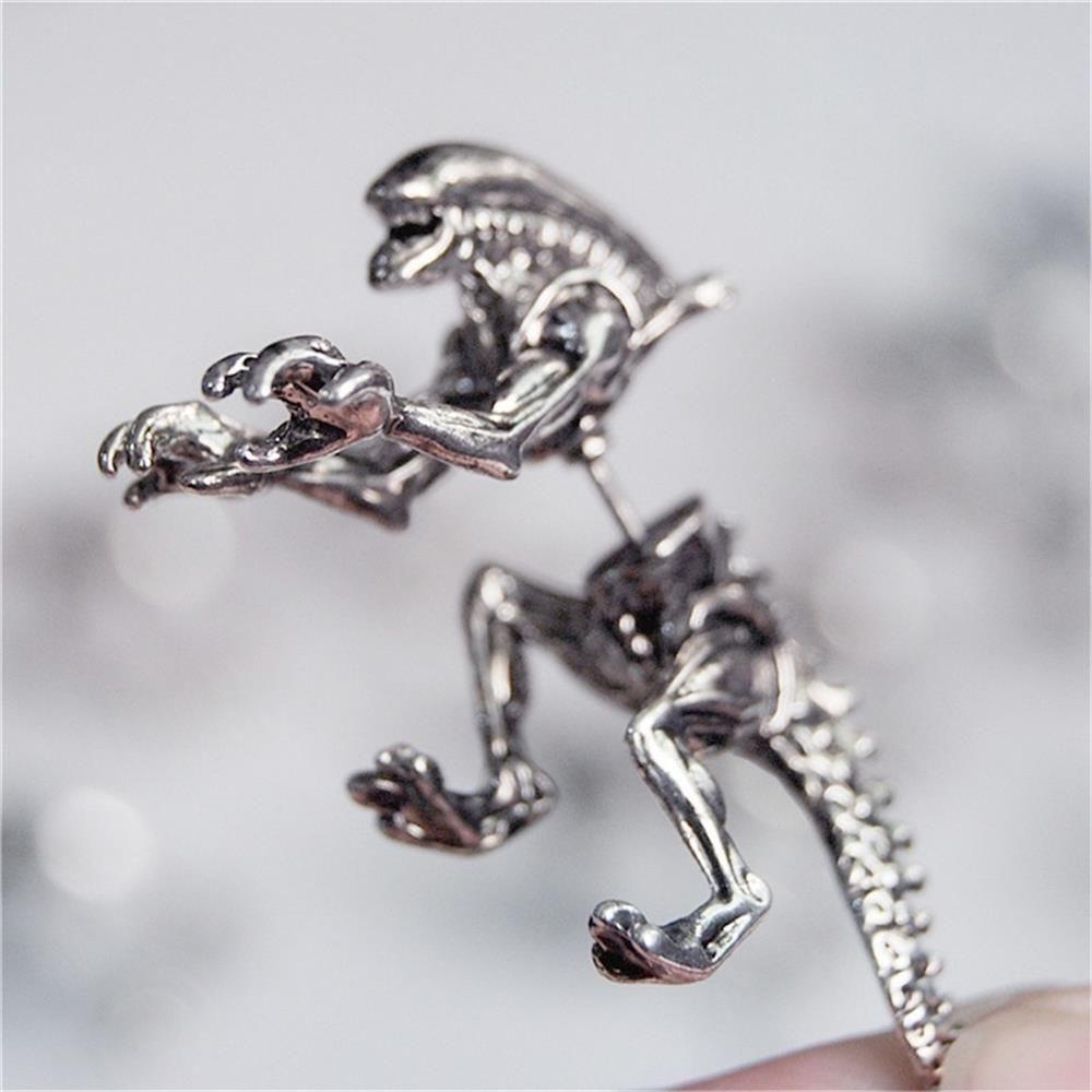 Solighter 1PC/2PCs Anting Dinosaurus Hadiah Tyrannosaurus Naga Monster