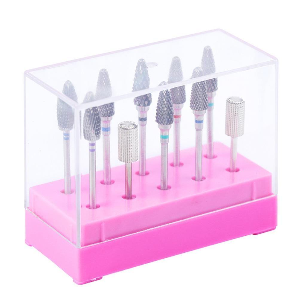 Case Holder Display Penyimpanan Mata Bor Kikir Kuku Untuk Nail Art Bits