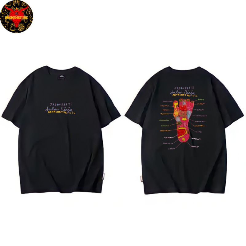 Kaos tshirt akupuntur jason ranti jalan ninja - kaos jejeboy jalan ninja - kaos jason ranti akupuntu