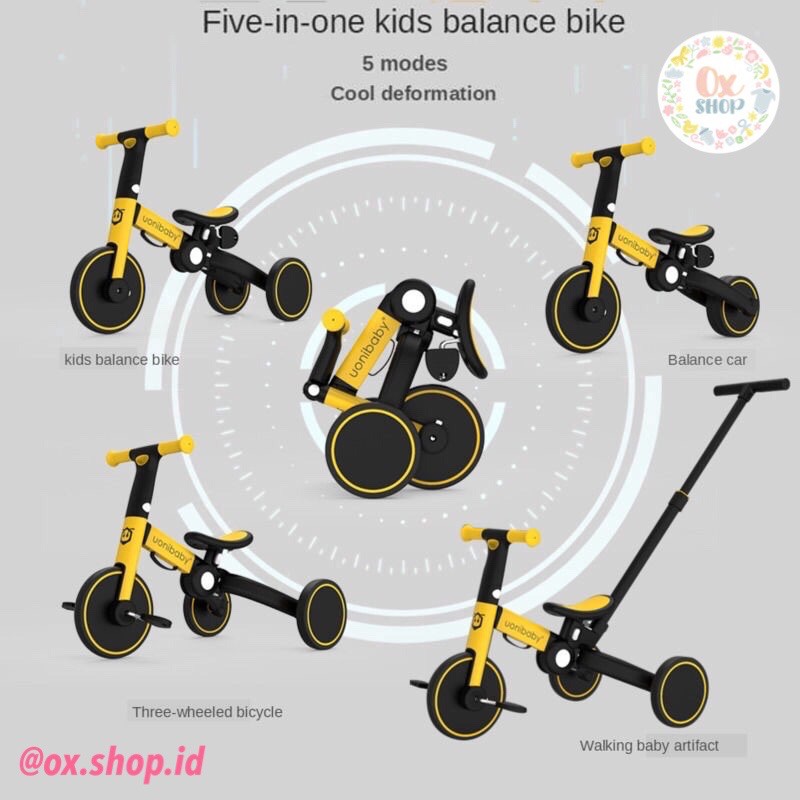 Mainan Sepeda Roda Tiga Lipat Uonibaby 5in1