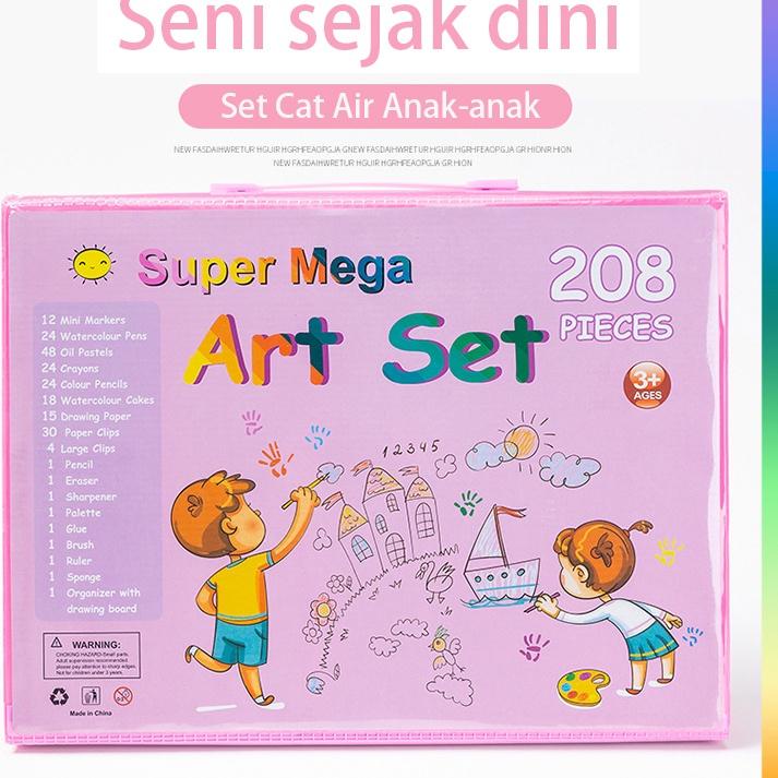 

Last Edition | DnZ 208 buah lukisan anak-anak set dengan papan gambar kuas cat air pena krayon warna pastel minyak memimpin kotak hadiah hadiah |Kualitas@terbaik