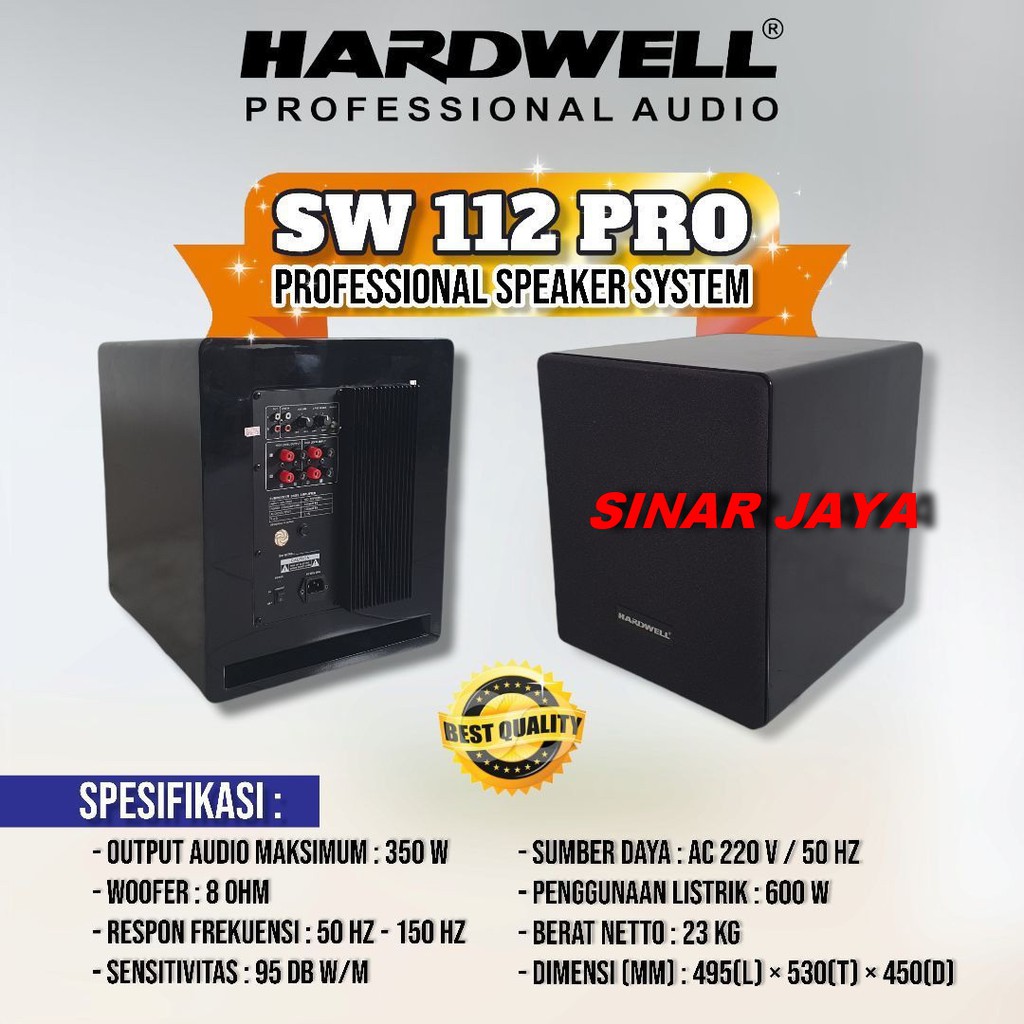 subwoffer HARDWELL SW 112 PRO original