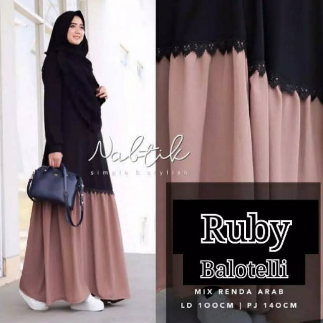 Ruby dress baju gamis pakaian wanita fashion muslim