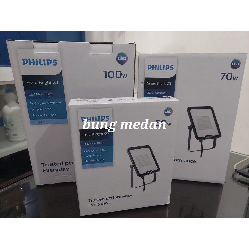 LAMPU LED PHILIPS Sorot BVP151 70W 70Watt 70 Watt IP65 PUTIH 6500K BVP