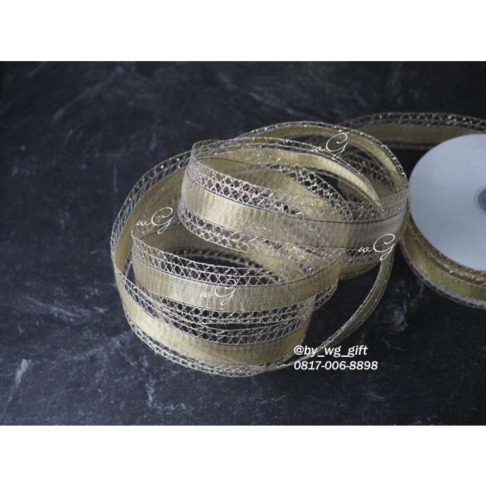 

Pita Gold - Renda; Lebar 3.8 cm; Panjang 25 Yard