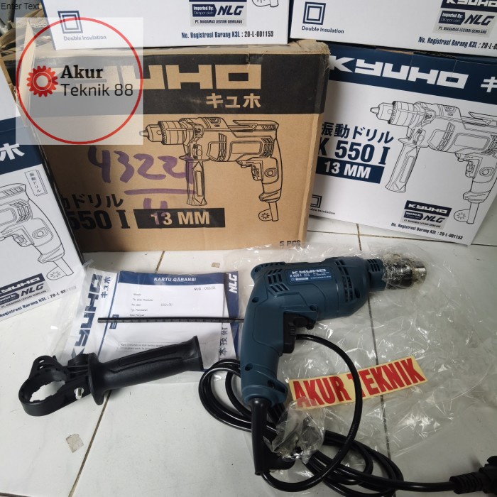 mesin bor tangan KYUHO 13mm IMPACT DRILL KYUO K 550 i / KYUHO K550i