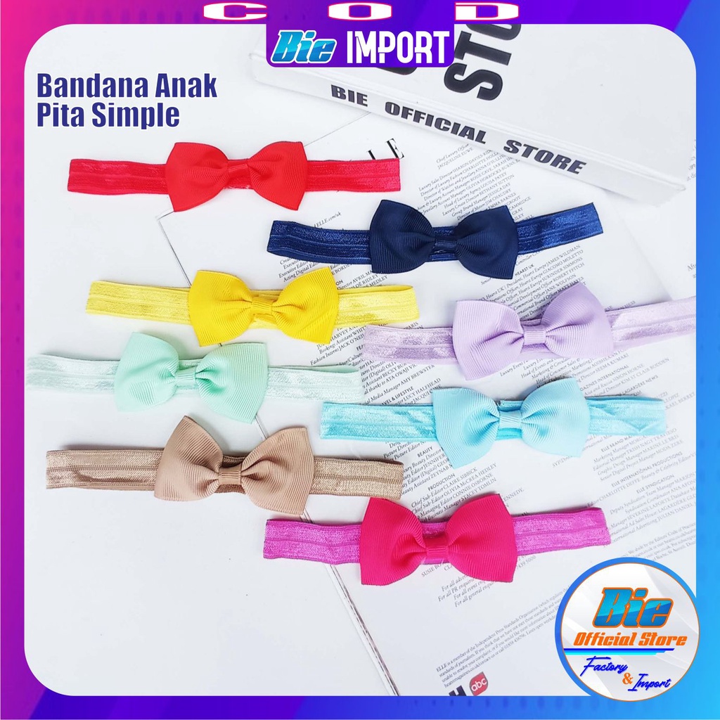 Bandana Anak Pita Simple Impor Best Seller