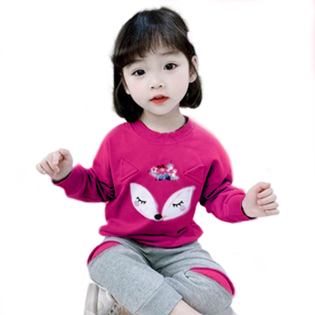 Setelan Rose Flow 1 - 6 Thn Set Sweater Anak Lucu