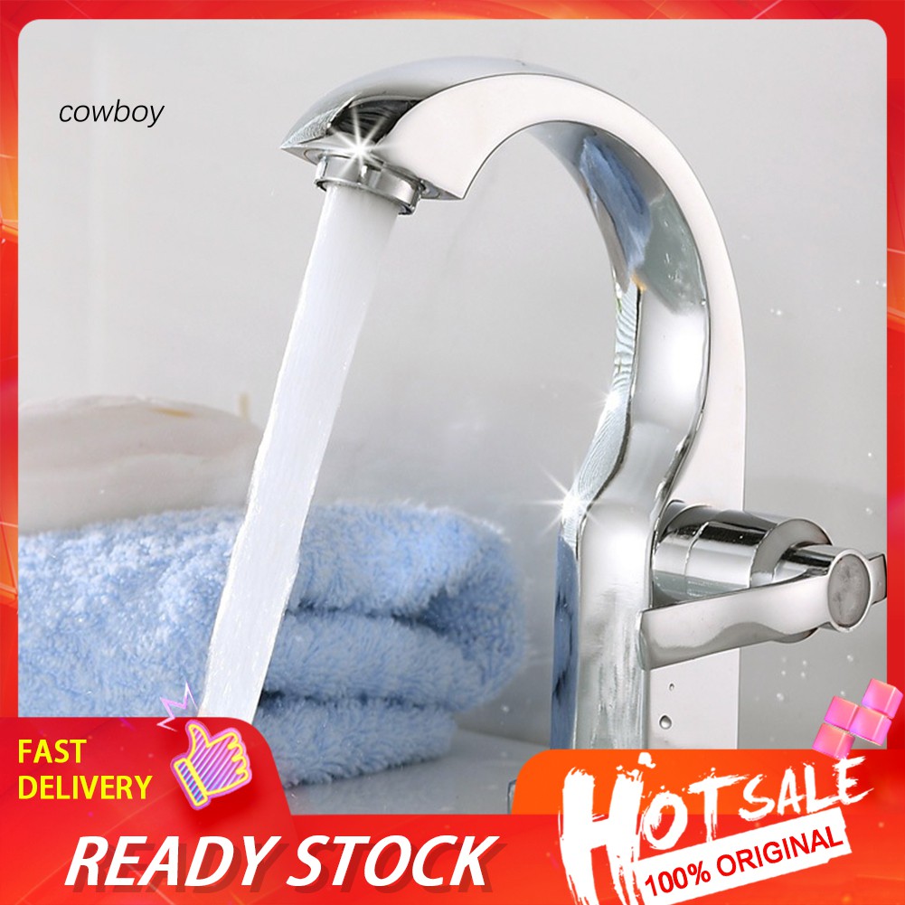 Cow Single Hole Copper Curved Basin Sink Faucet Bathroom Deck Cold Water Outlet Tap Shopee Indonesia