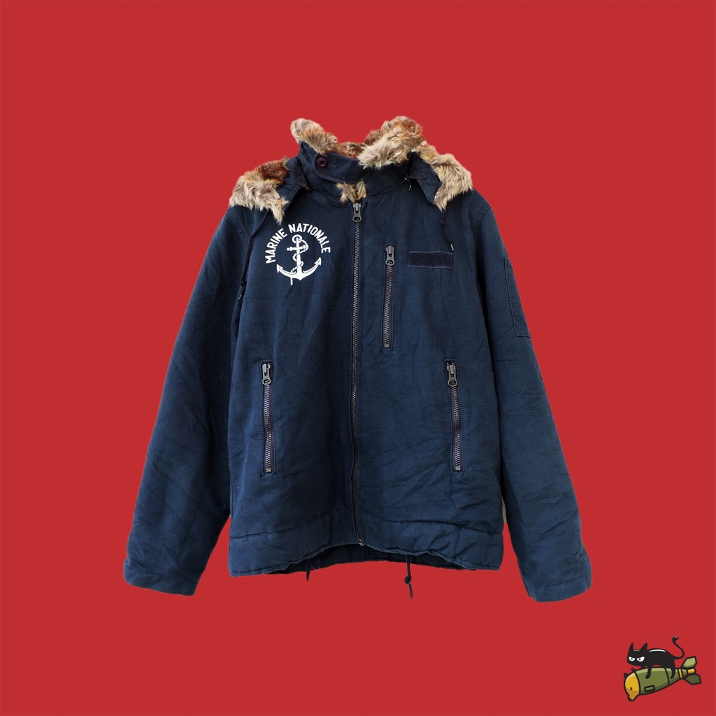 France Marine Nationale Deck Jacket with Hoodie By Houston Inc.