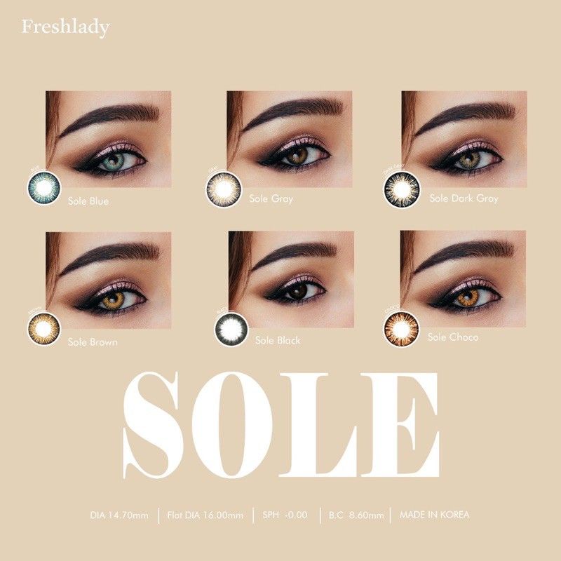 Softlens 16mm Sole by Freshlady /Normal/Softlens Korea/Softlens murah