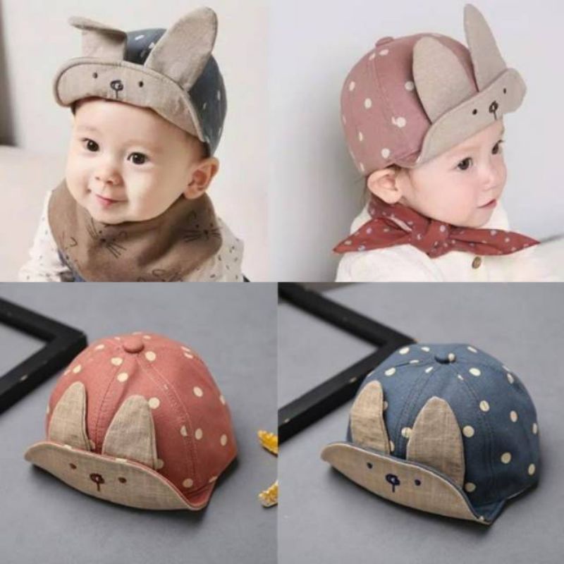 Topi Anak Model Telinga Kelinci Rabbit Ear Hat baseball cap