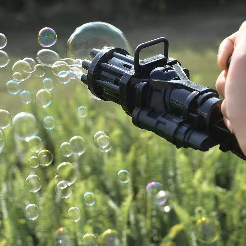 Mainan Mesin Gatling Bubble Gun Pistol Gelembung Busa Elektrik Trend Tiktok | Bubble Gun Machine