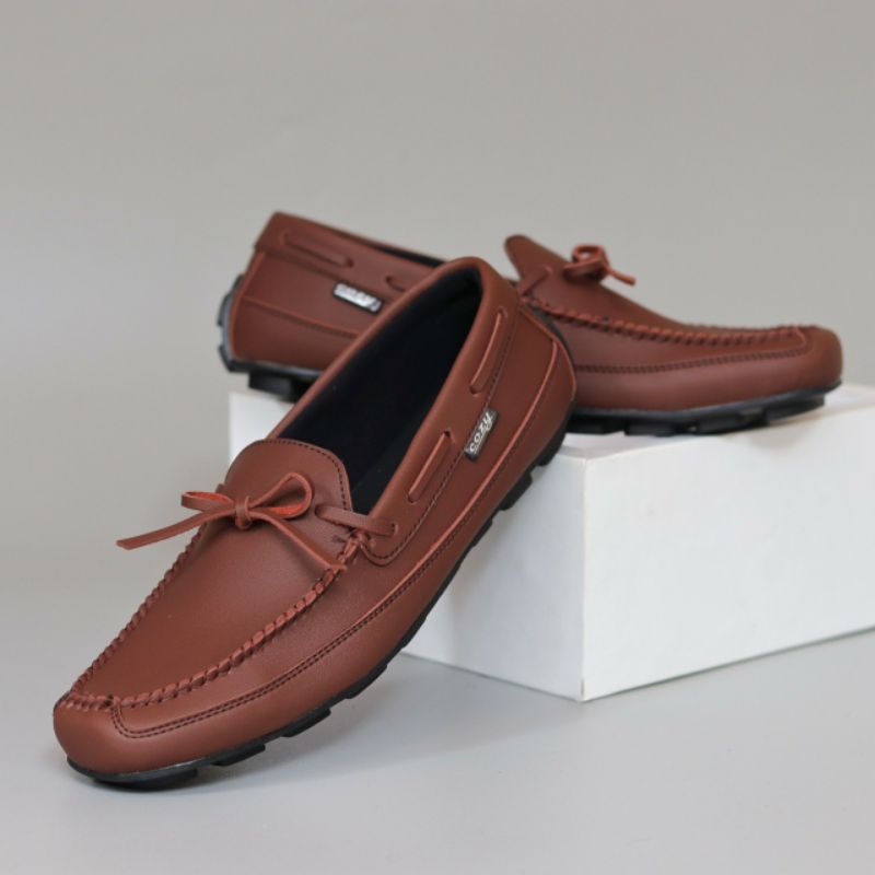 HOUSTON | Sepatu Pria Kasual Loafers Trendi Modern Fashion Santai Kerja Formal