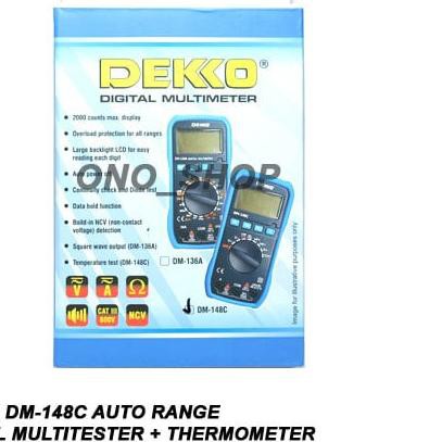 ➳ Dekko DM-148C Auto Range Digital Multitester + Thermometer ➾