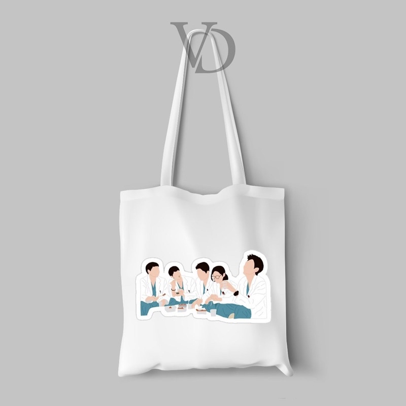 TOTE BAG BAHAN KANVAS HOSPITAL PLAYLIST / AESTHETIC TOTE BAG / TAS BELANJA KOREA