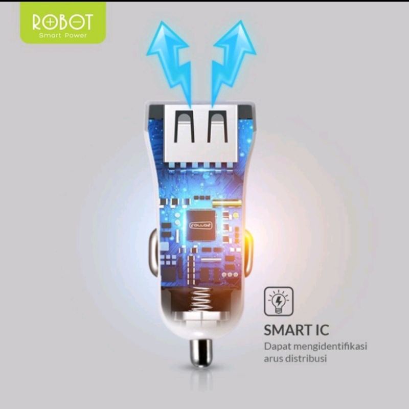 CHARGER MOBIL ROBOT RT-C06 CAR CHARGER - GARANSI RESMI 1 TAHUN