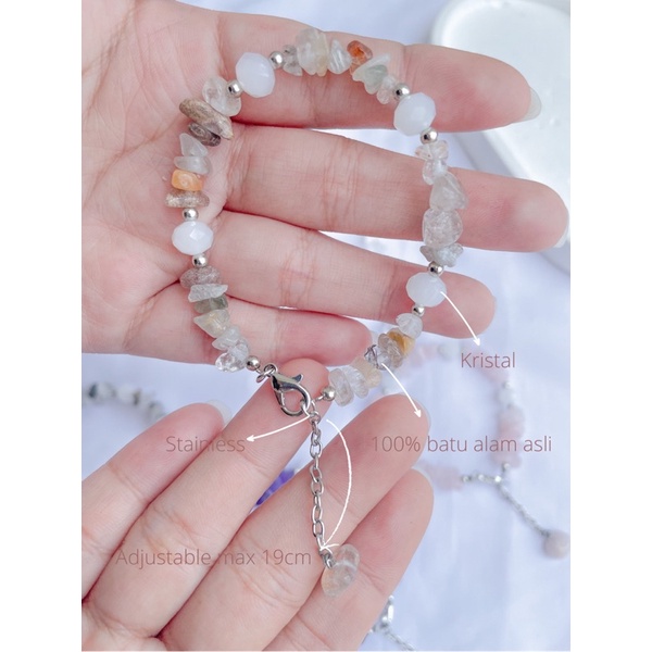 Gelang Batu Pecah/ Gelang Batu Etnik/ Stone Bracellet/ Gelang Batu Asli / Gelang Wanita BK