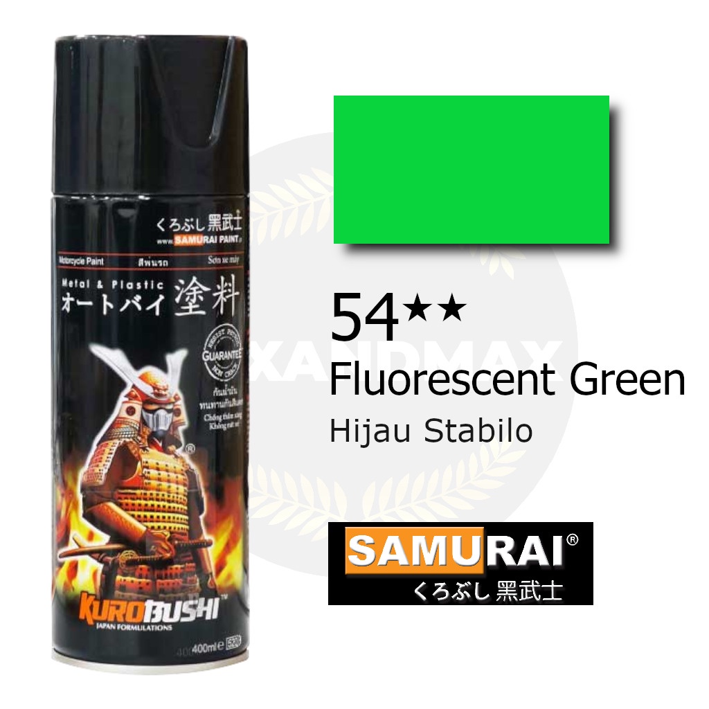 Samurai Paint Fluorescent Green 54 Hijau Stabilo 400 ml - Cat Semprot