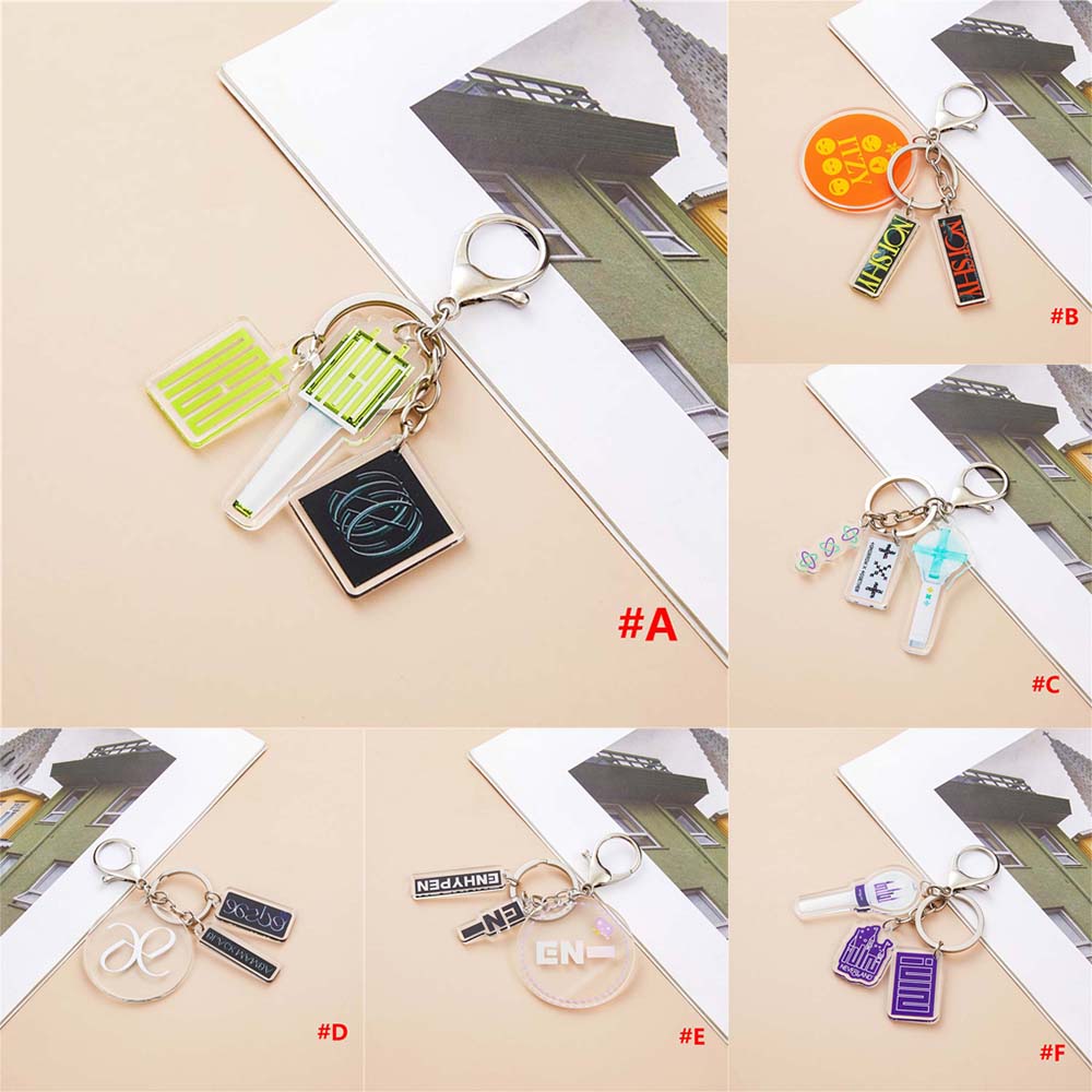 LANFY Cute Key Ring Enhypen Keyring Accessories Key Chain Txt Aespa Creative Pendant KPOP Star (G) I-DLE Fans Collection Gifts