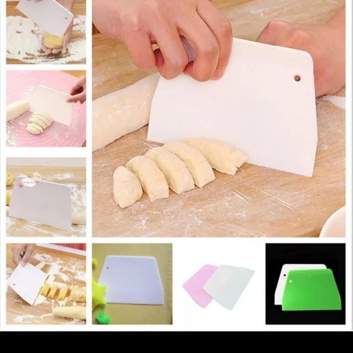 

Scrapper pemotong Plastic plastik dough cutter Kape skrap adonan pisau