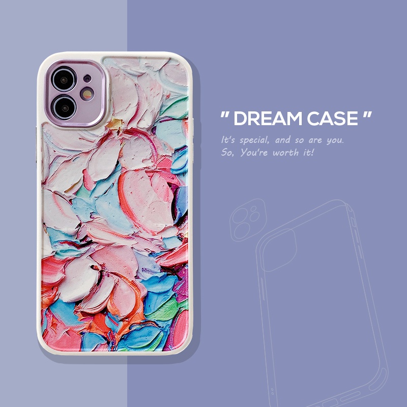 Soft Case TPU Motif Lukisan Minyak Abstrak Untuk Iphone 11 12 13 Pro Max X Xs Xr Xsmax 7 8 Plus