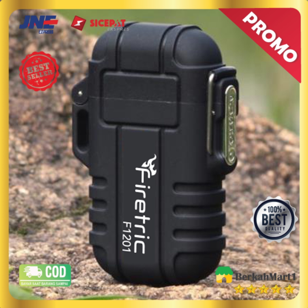 Korek Api Elektrik Pulse Plasma Cross Arc Lighter Waterproof - F1201