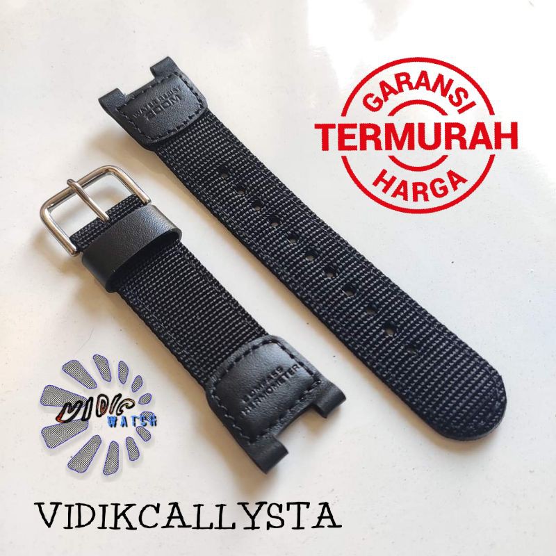 Strap casio SGW 100B 100 sgw-100 sgw-100b nylon canvas tali jam casio sgw-100b sgw100 Original