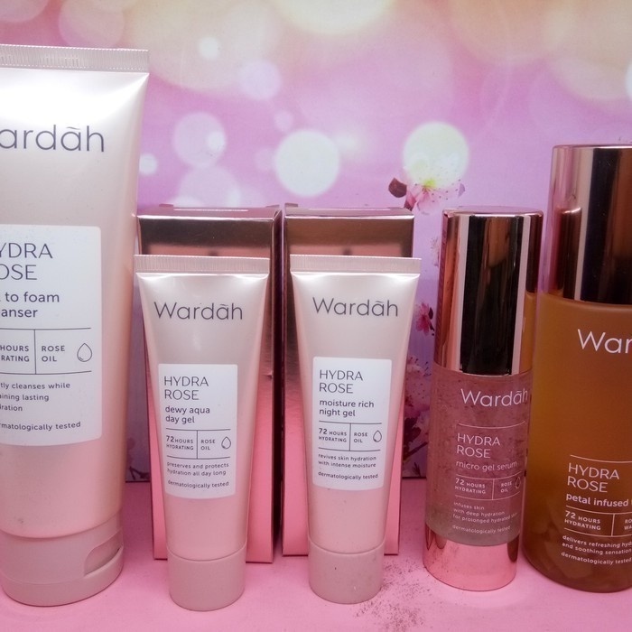 wardah paket Hydra rose cream 17 ml lengkap 5pcs