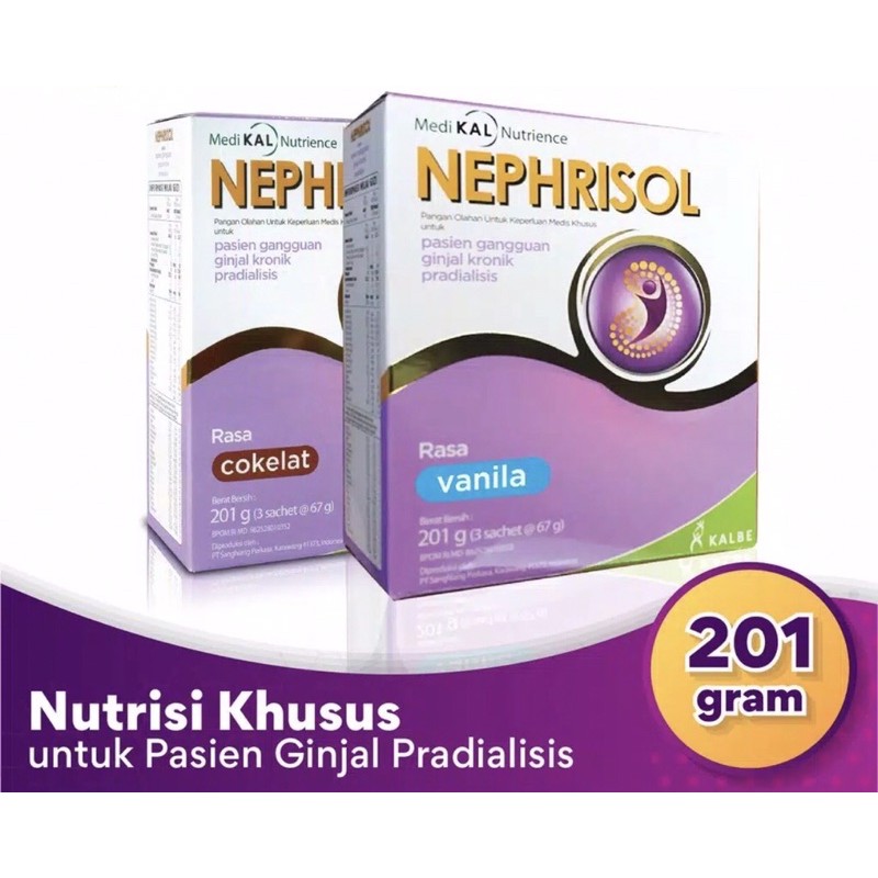 Nephrisol 201 gram ( susu nutrisi khusus penderita gagal ginjal tanpa cuci darah )