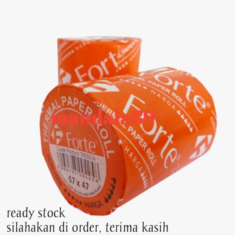 

Kertas Thermal rol 57x47 merk Forte