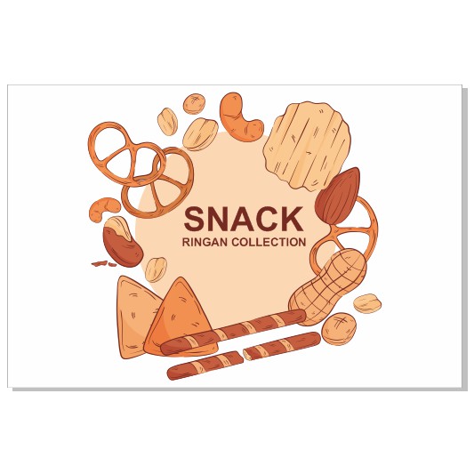 Cetak stiker kemasan snack makanan ringan Free Design Cetak stiker kemasan snack makanan ringan Free Design