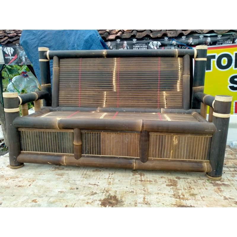 kursi set bambu wulung