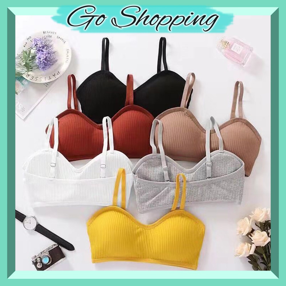 GO!BR009 SPORT BRA WANITA FASHION GYM BH TANPA KAWAT CEWEK BAHAN HALUS COD