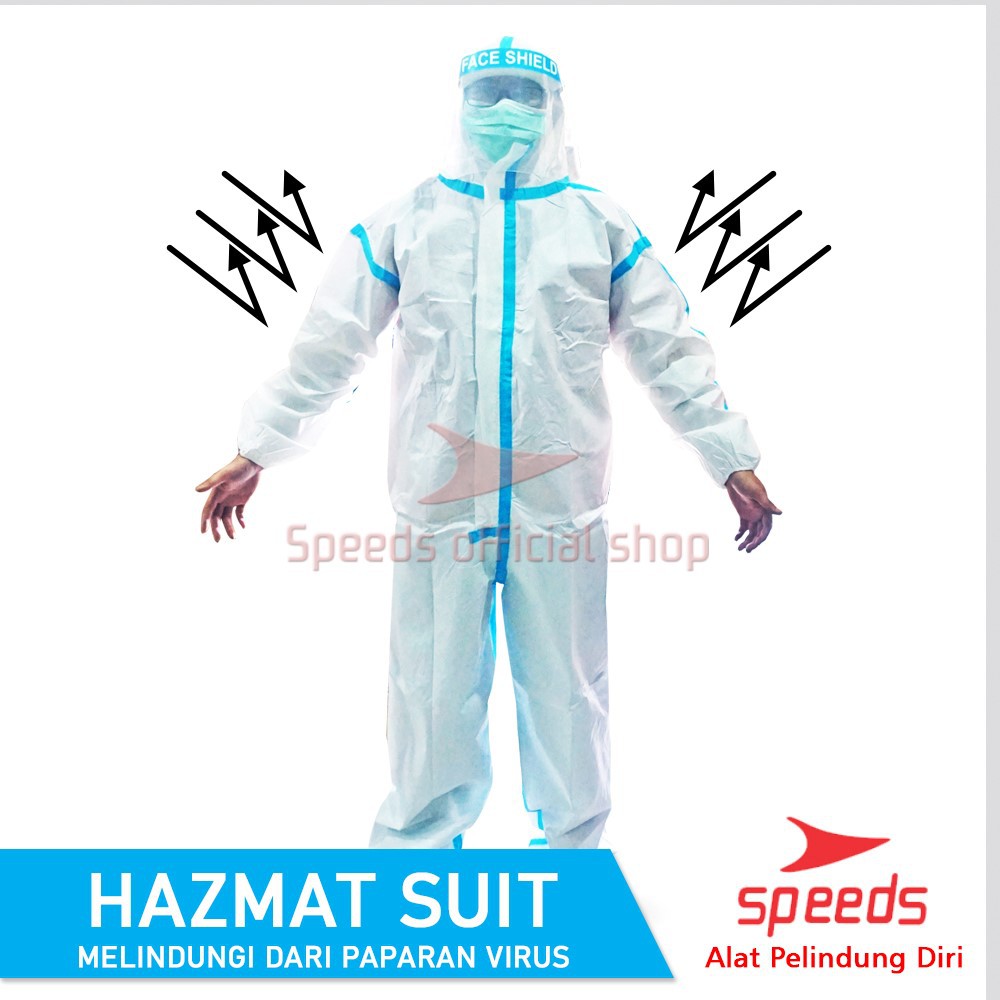 SPEEDS Baju APD / Baju Hazmat Cover Mask Bagi Tenaga Medis Untuk Corona