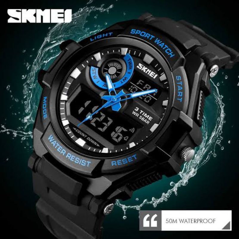 skmei 1357 original jam tangan pria Skmei 1357 Double time