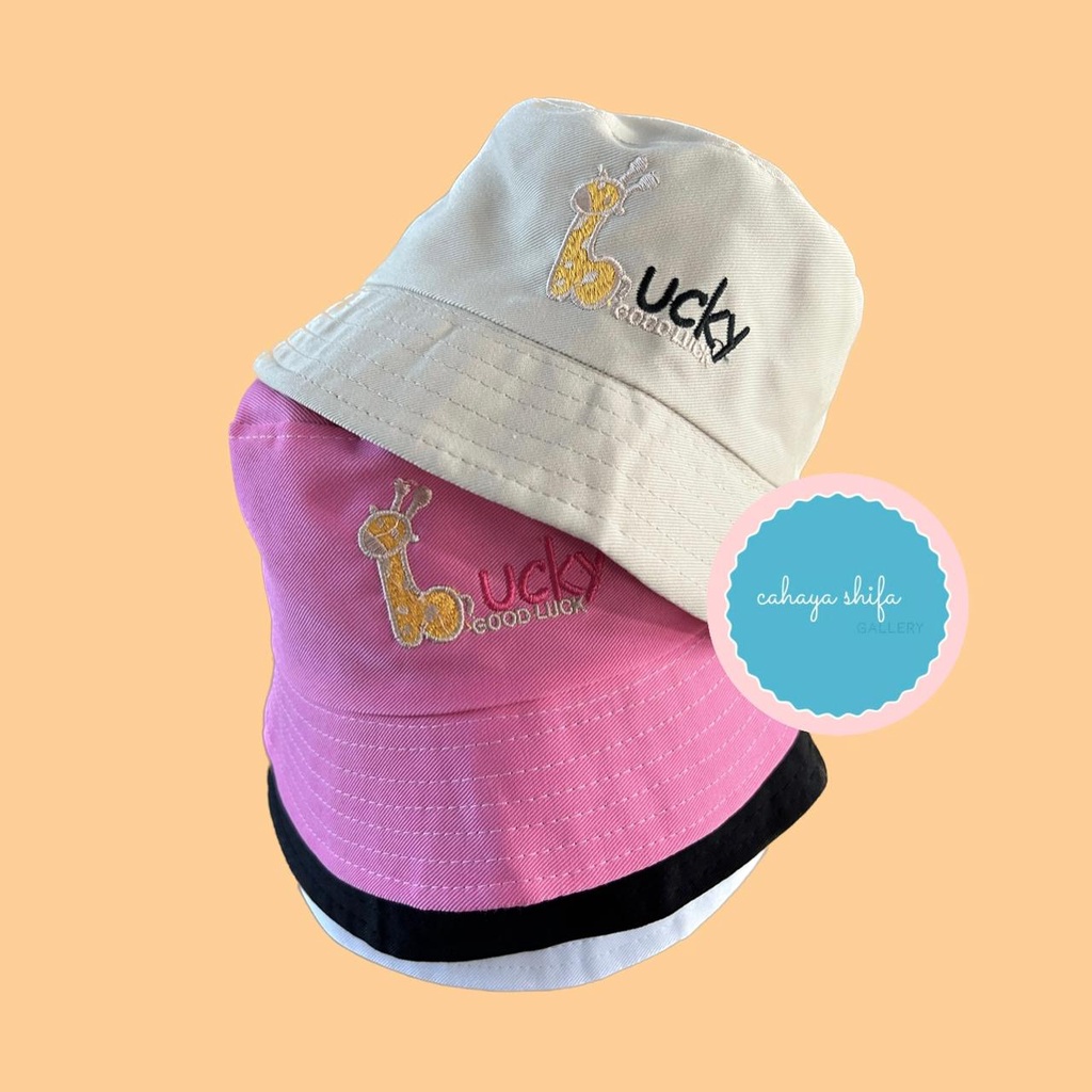 Topi Bucket Anak Bordir Good Lucky  / Bucket Anak Bordir Laki Laki dan Perempuan