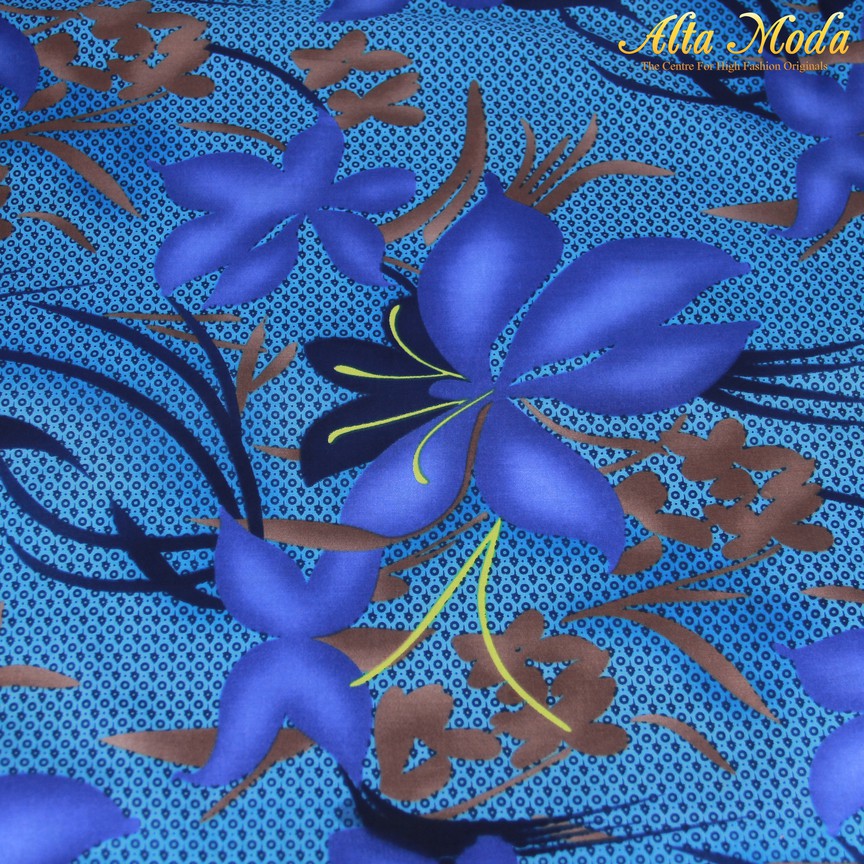 

Alta Moda Katun Voile Voal Biru Motif Bunga Biru Coklat (1M)