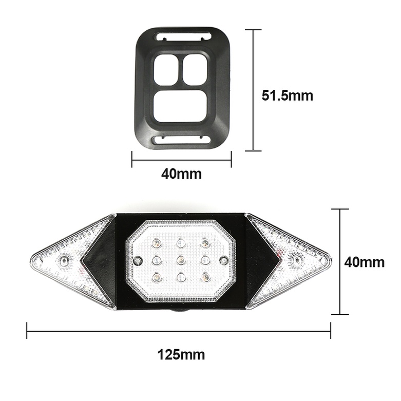 Biking Lampu Sein Sepeda USB Wireless Tanpa Kabel Waterproof AUTOMATIC DIRECTION RECHARGEABLE-8